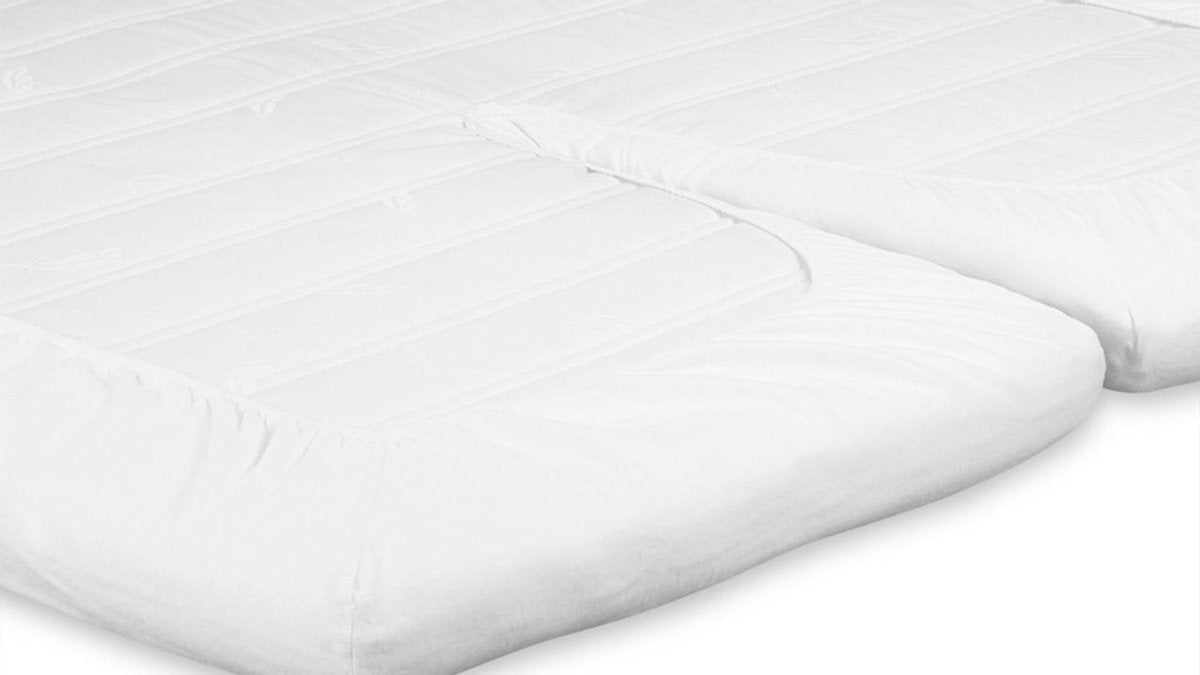 Beter Bed Select Molton Splittopper 180 x 200 cm - Wit - Matrasbeschermer voor Splittopmatras tot 10 cm