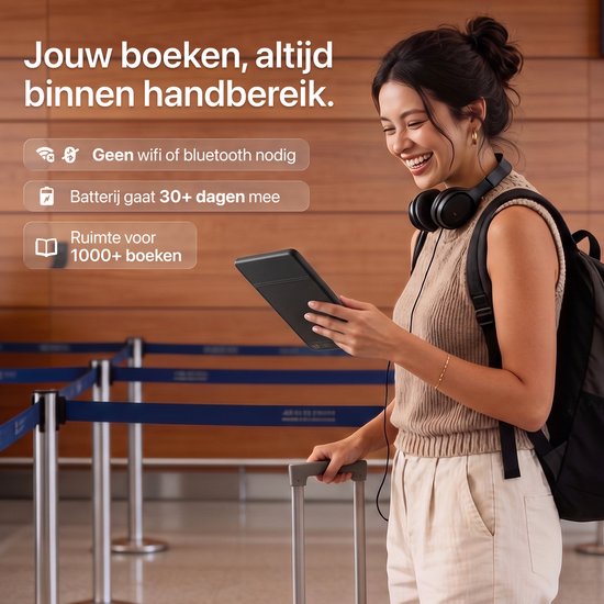Relore E-reader 6 Inch Touchscreen - Ereader opslag 1000+ Ebooks - Ebook Vervanger Kobo Clara, Kindle, Pocketbook
