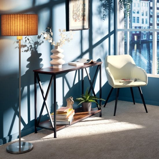 tectake® - Stoel Marilyn stof creme /zwart
