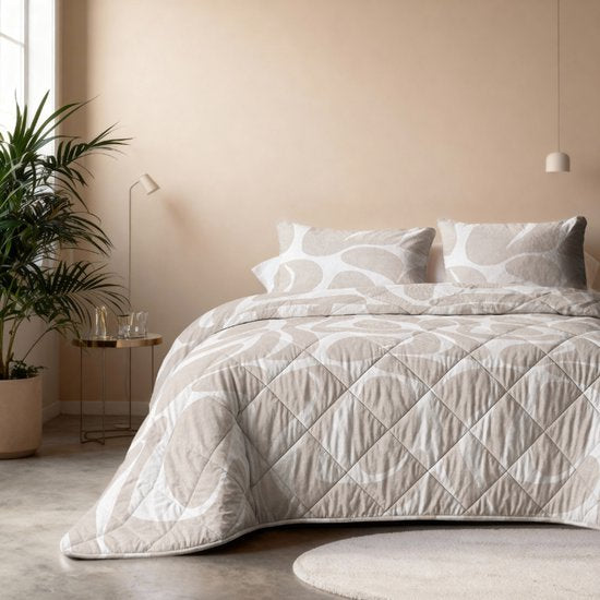 Sleeptime Wasbaar Dekbed Zonder Overtrek - Inclusief Kussensloop - maat 200 x 200 cm - Taupe/Zand