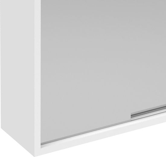 VDD - Medicijnkastje - Spiegelkast boven wastafel, badkamer, toilet - 50 x 40 x 14 cm - Wit
