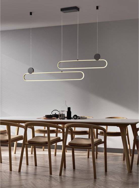 Trio LED Hanglamp - Hangverlichting - 54W - Dimbaar - Rechthoek - Goud