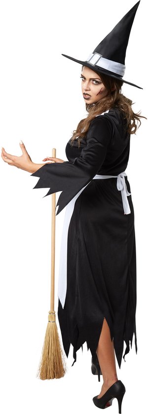 dressforfun - Griezelige heks S - verkleedkleding kostuum halloween verkleden feestkleding carnavalskleding carnaval feestkledij partykleding - 302230