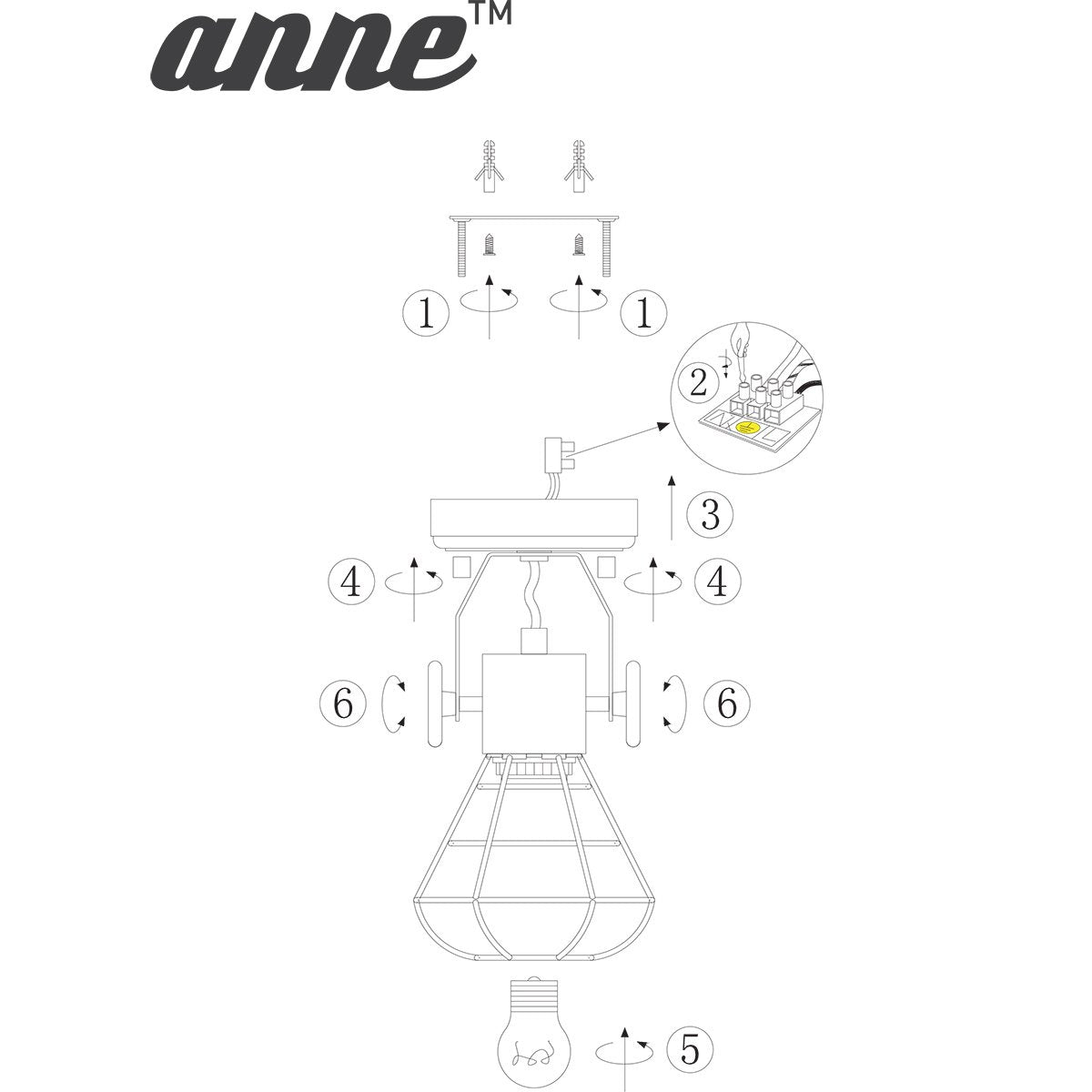 Spot Anne Lighting Guersey - Grijs