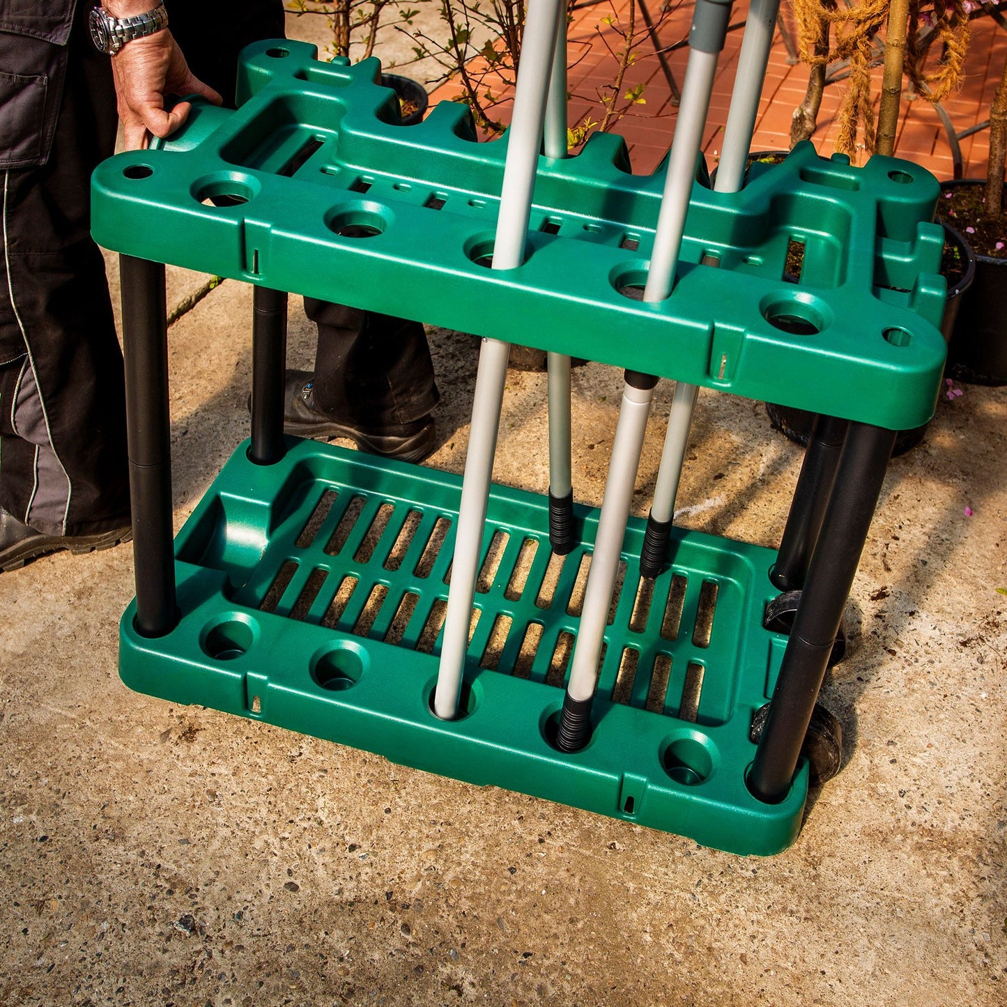 UPP Gereedschapshouder Met Wielen - Tot 10 Gereedschappen - 36 x 76 x 58.5 cm - Groen