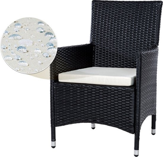 Tectake - Tuinmeubelset - 8 persoons - Zwart