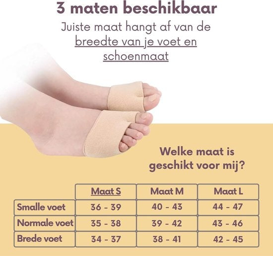 Voorvoetkussen (softgel) - set van 2 - Maat S