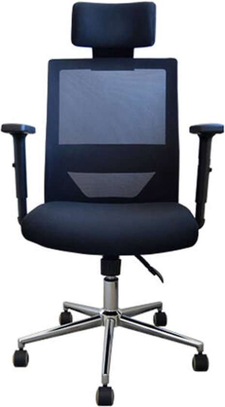 BRASQ OC400 Ergonomische Bureaustoel Zwart met Hoofdsteun - Bureaustoelen - Bureaustoelen voor Volwassenen - Gaming stoel 50 x 49 x 118 cm