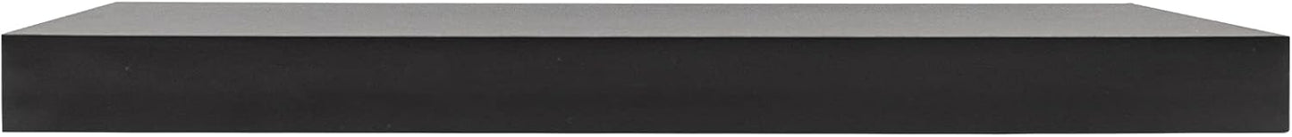 Woltu Zwevende Wandplank - 80x22,9x3,8 cm - Zwart - MDF Wandrek Modern en Ruimtebesparend
