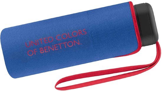 United Colors of Benetton Paraplu Ultra Mini Flat - Opvouwbaar - Ø 88 cm - Blauw