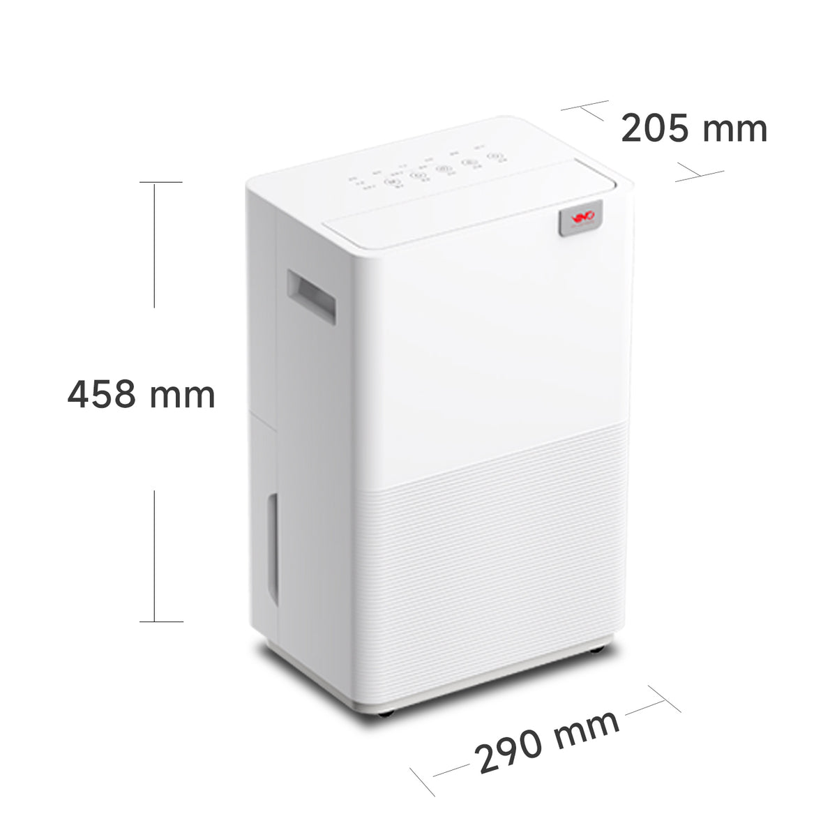 VINO slimme luchtontvochtiger 20 l/dag - wifi - 2,5 l reservoir - wit
