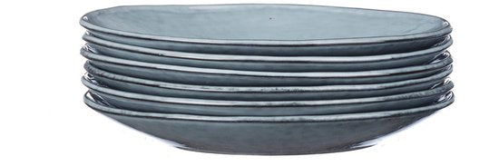 bord CLOUD Ø21,5cm - 6 stuks - Stormgrijs