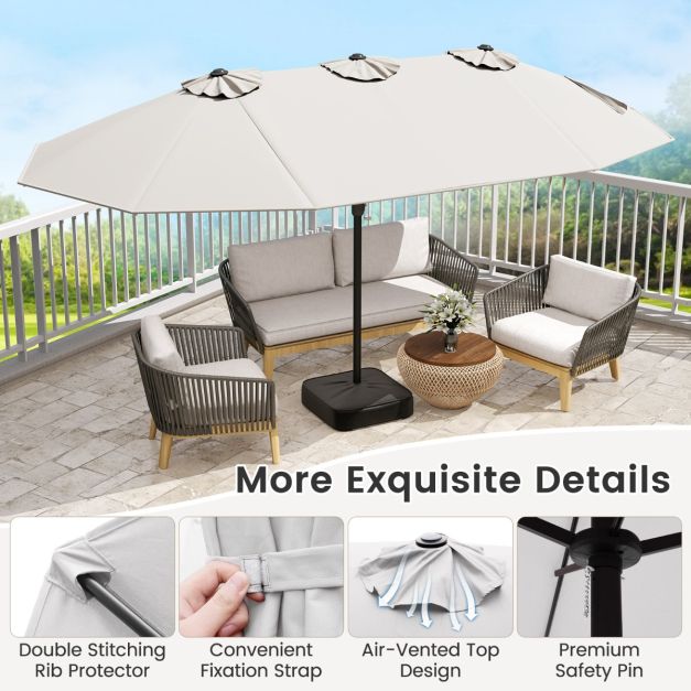 Coast Strandparasol 220 cm - UPF50+ - Kantelbaar - Met Bekerhouder/Draagtas