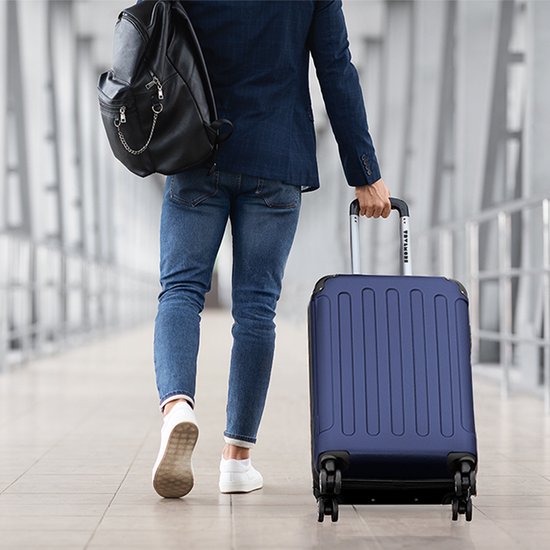 TRVLMORE Handbagage Koffer - 38L - Cijferslot - Lichtgewicht - Trolley - 54x36x20cm - Past binnen 55x40x20 cm - Donkerblauw