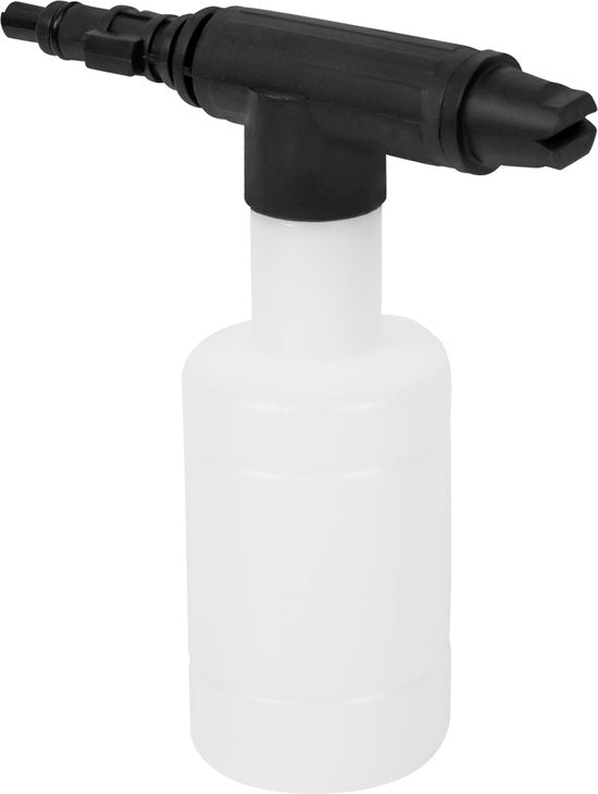 VONROC Accu drukreiniger 20V – 24bar – 198 l/h - Incl. 5m aanzuigslang, reinigingsmiddelenfles en regelbare spuitmond – Incl. 2.0Ah Accu en Snellader