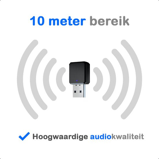 Tech Essentials Auto/Speaker Bluetooth Ontvanger - USB/AUX - Bluetooth 5.1 | Receiver - Transmitter - Audio - Microfoon
