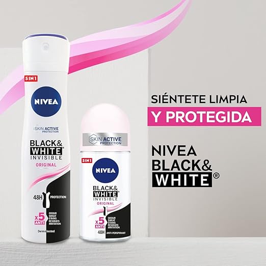 6x Nivea Black White Clear Deodorant Spray 200ml