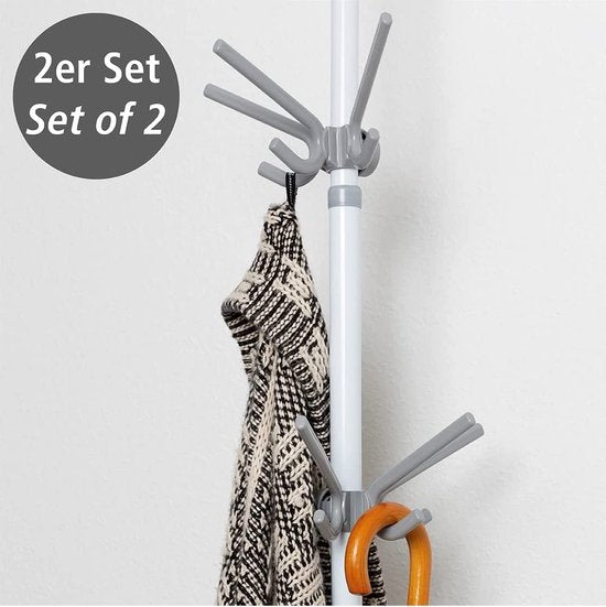 Wenko Kapstok Herkules 29 X 12,5 X 15 Cm Grijs 2 Stuks