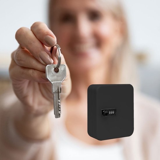 BRASQ Sleutelkast Sleutelkluis 20 sleutels met Combinatieslot - Sleutelbox KC300 Zwart met Cijferslot