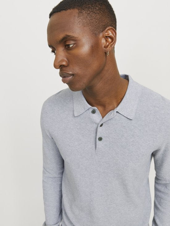 JACK&JONES - JWHSANDRI KNIT POLO LS - Heren - Polo's - Maat 3XL