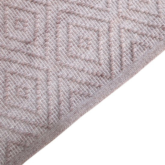 AXI Bali Buitenkleed – Rechthoekig – 140 x 200 cm – Roze – Geometrisch patroon - Buitenkleed – Buitentapijt – Weer- en UV-bestendig – Plat geweven – Tuintapijt – Voor binnen en buiten