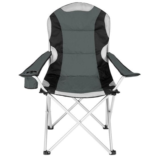 Tectake Stoel Basic Campingstoel - Opklapbaar - Grijs/Zwart