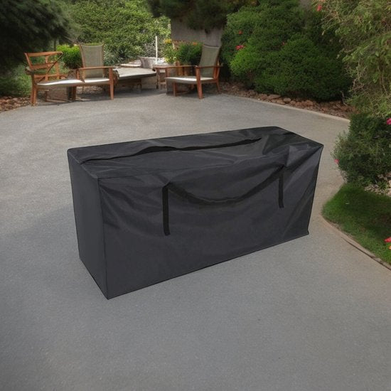 Tuinkussentas - Zwart - 173 x 76 x 51 cm - Opbergtas voor Tuinmeubelkussens - Tuinstoelkussentas - Tuinsetkussen Opbergtas