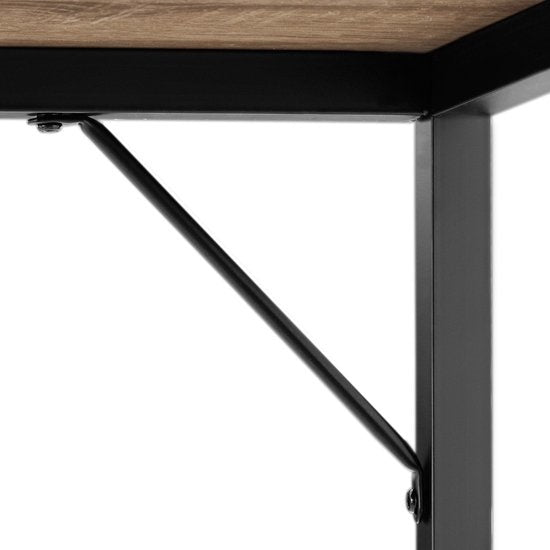 tectake® - bureau hoekbureau bureautafel kantoorbureau - 80 cm - industrieel - lichtbruin