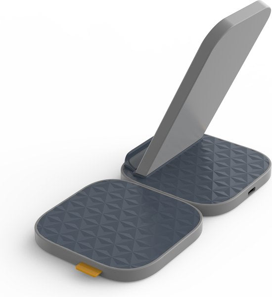 Xtorm 15W iPhone Lader met Oplaadstandaard / Draadloze Oplader iPhone / Wireless Charger - Draadloze Oplader - Geschikt voor iPhone 15 / Apple Lader / iPhone Lader Draadloos - Grijs