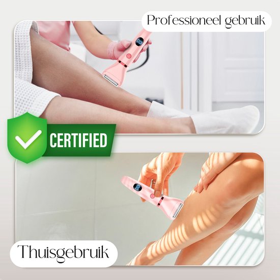 3-in-1 Ladyshave met Display - Gezicht - Oksels - Benen - Bikinilijn - Sansbeauté® - Scheerapparaat Vrouw - Ontharingsapparaat Electrisch Ontharen - Gezichtsontharing Dames - Trimmer Vrouw - Ladyshaves Bikini - USB Oplaadbaar