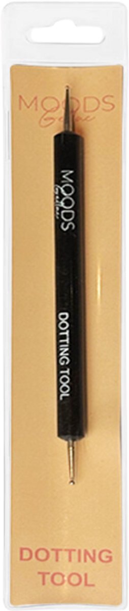 Moods Gellac Dotting Tool voor Nail Art – Zwart – 8 cm x 1 cm x 1 cm – Dubbele Uiteinden voor Perfecte Stippen en Patronen