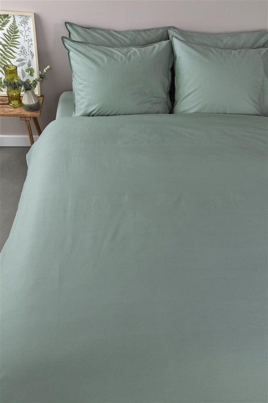 Ambiante Bamboo Uni dekbedovertrek - Lits-Jumeaux - 240x200/220 cm - Groen
