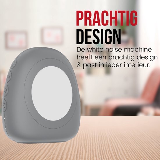 White Noise Machine - Slaaphulpen - Witte Ruis - Baby Slaap Hulp - Druppel - Grijs