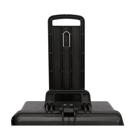 Perel Harde koffer, trolley, telescopisch handvat, waterdicht (IP67), noppenschuim, plukschuim, 4 sloten, polypropyleen, zwart, 604 x 473 x 283 mm