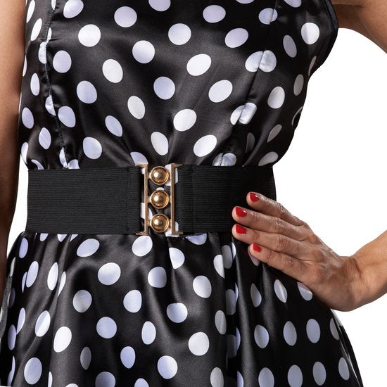 Dressforfun Rockabily lady XL - verkleedkleding kostuum halloween verkleden feestkleding carnavalskleding carnaval feestkledij partykleding - 302158
