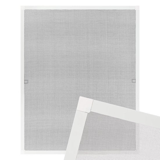 tectake - Inzethor Raamhor Vliegenhor - 120x140 cm - Wit - 401206