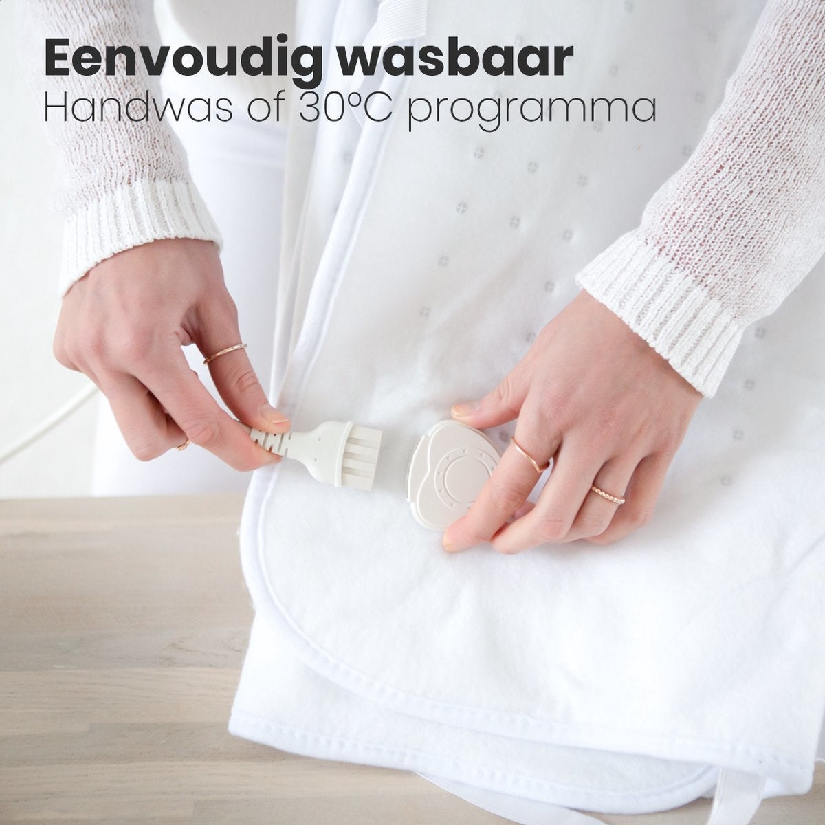 Auronic Elektrische Onderdeken - 1 Persoons - 150x80cm - met Hoekelastieken - Wit