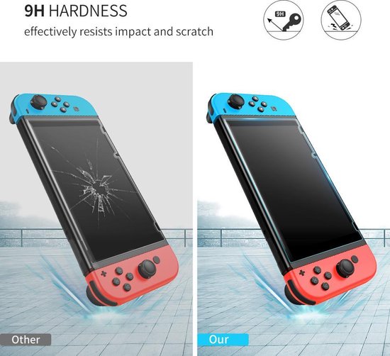 UGreen Screenprotector geschikt voor Nintendo Switch Gehard Glas 2-Pack - Duopack