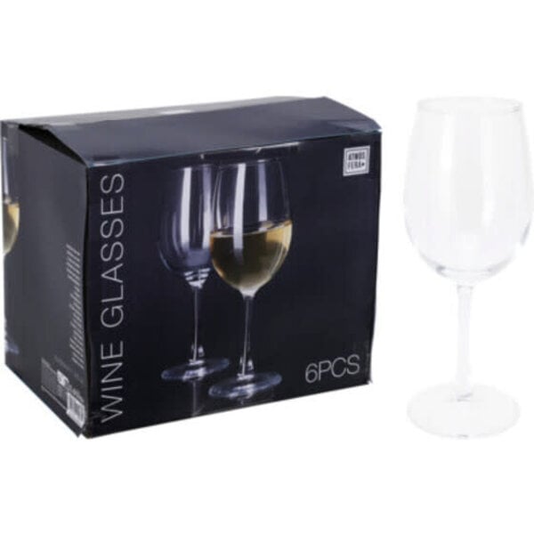 Atmos Fera Wijnglazen - Set van 6 - 350 ml - Transparant