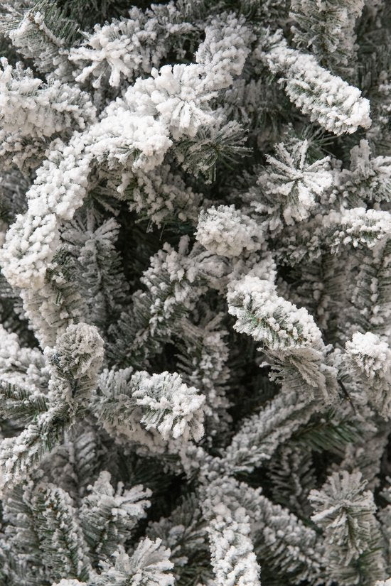 Black Box Trees Snowdon Kunstkerstboom - H155 x Ø102 cm - Groen Frosted