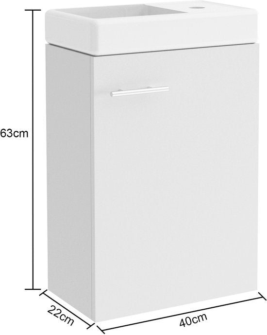 VDD - Toiletmeubel - Fonteinmeubel - Toilet meubel - Wastafelonderkasten - Wastafelmeubel - Toiletmeubel met waskom - Fonteinmeubel met wastafel