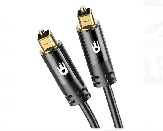 Drivv. Premium Toslink Optische Kabel - Optische Audiokabel - Soundbar - Male to Male - 3 meter - Zwart
