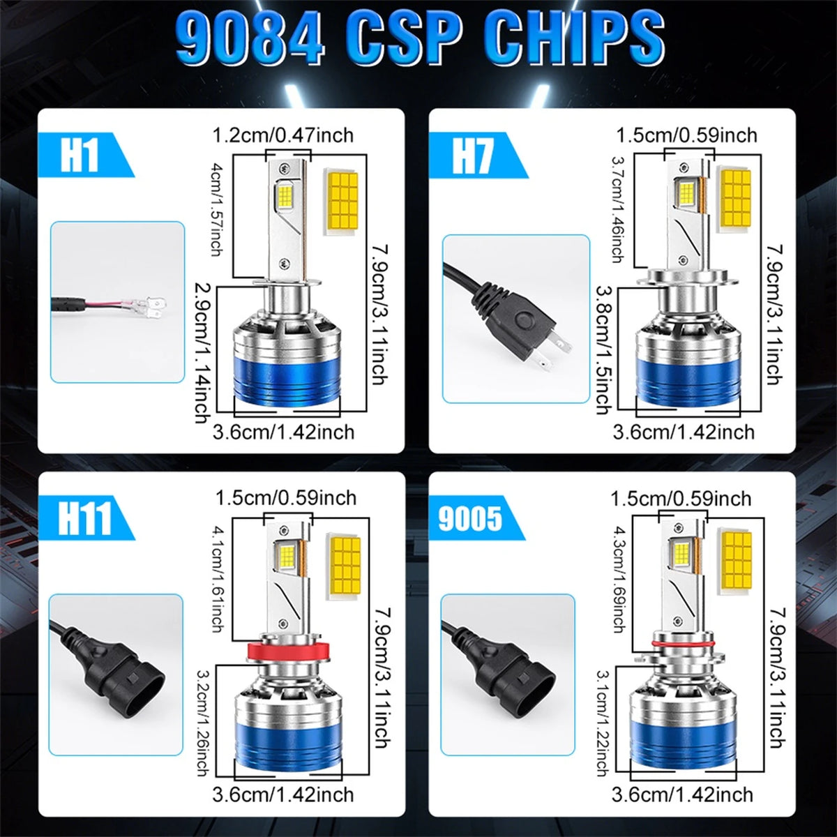 EndureLite H4 LED Mistlampen - 6000K Wit Licht - Set van 2