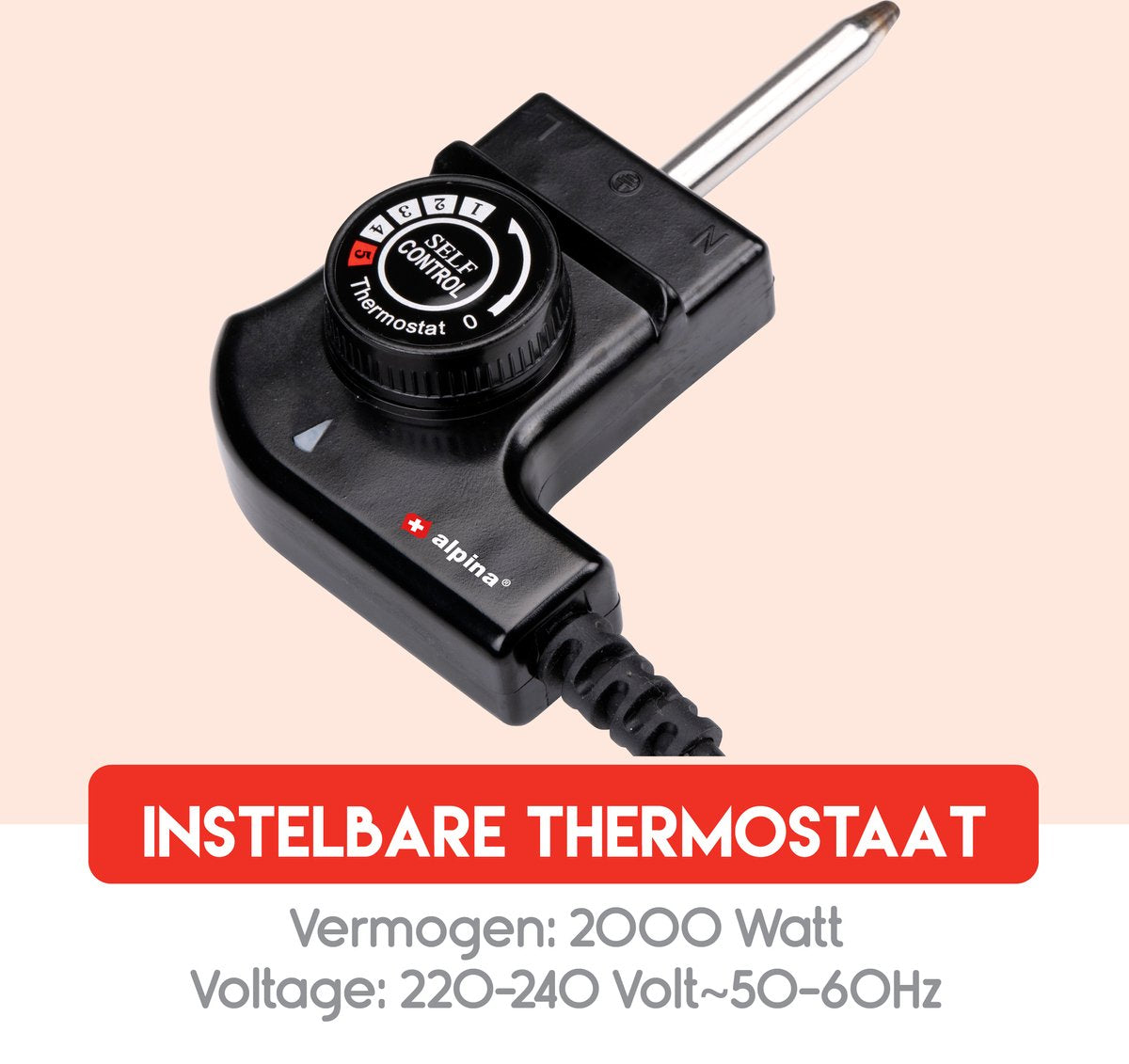 alpina Teppanyaki Bakplaat XXL - Bakplaat - 100x20cm - 2000W - Regelbare Thermostaat - Anti-Aanbaklaag - Zwart