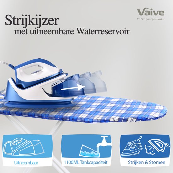 VAIVE SteamPrecision Strijkijzer met Stoomgenerator - Stoomstrijkijzer - Iron - Keramische Zool
