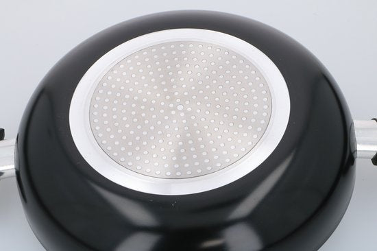 Alpina Koekenpan - Ø28cm - met Glazen Deksel - Anti-Aanbaklaag - Alle Warmtebronnen - Aluminium/ Glas