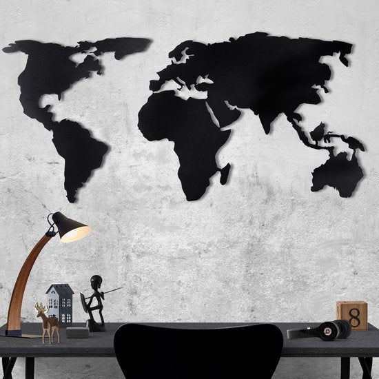 Wereldkaart silhouet