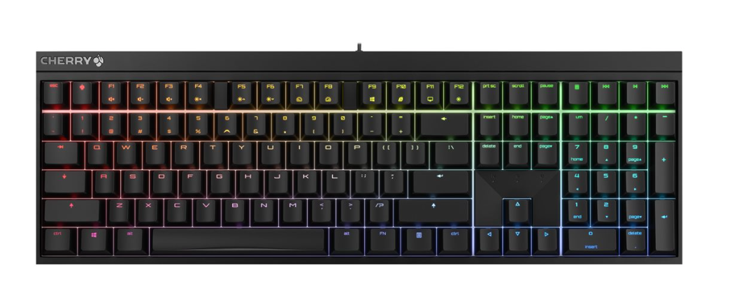 Cherry MX 2.0S Mechanische Toetsenbord – Full-Size Met RGB Verlichting – Zwarte ABS Keycaps