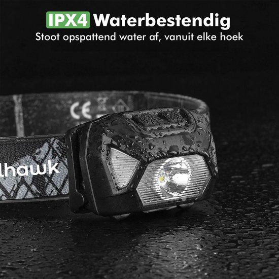 Travelhawk Hoofdlamp - Hoofdlamp LED oplaadbaar - Hoofdlampen - Hoofdlamp Oplaadbaar - 8 LED-koplampen - 2000 lumen - 150 meter bereik - Verstelbaar