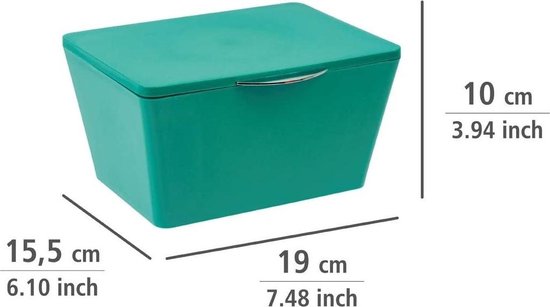 Wenko Opbergdoos Brasil 19 X 10 X 15,5 Cm Tpe Groen